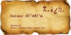Kalauz Ádám névjegykártya