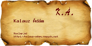 Kalauz Ádám névjegykártya