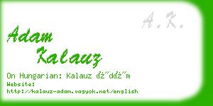 adam kalauz business card